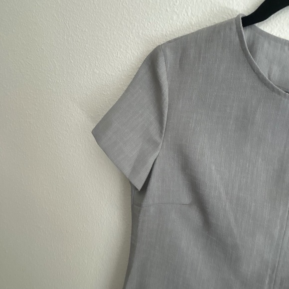 Glamour Dress Mini Short Sleeve Sheath Casual Workwear Gray Dress M - Picture 7 of 9